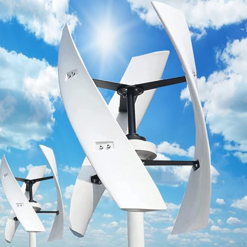 DHMYYXGS Turbina Eolica,Generatore a Turbina,Generatore ASSE Verticale,12v 24v 48v Pala Eolica Domestica,Nessun Rumore,con Controller Turbina Eolica Vertical,24V-5000W