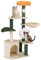 COSTWAY Arbre à Chat 114 cm, Tapis et Poteaux à Griffer en Sisal, 4 Plateformes, Arbre a Chat Cactus à 6 Niveaux, Condo, Panier Rotatif, Pompon Suspendu, Kit Anti-basculement, 48,5 x 34 x 114 cm