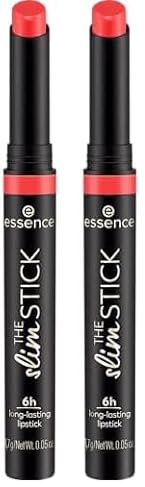 Esence THE Slim STICK - Pintalabios (108, color naranja, duradero, nutritivo, expreso), color intenso, mate, vegano, sin perfume, sin alcohol, sin parabenos, 1 unidad (1,7 g) (Paquete de 2)