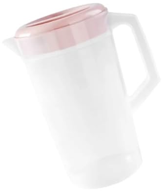 Large Capacity Beverage Storage Container Heat Cold Water Jug Juice Pitcher Household Teapot Kettle Oversized Mug Glass (Pink, One Size)