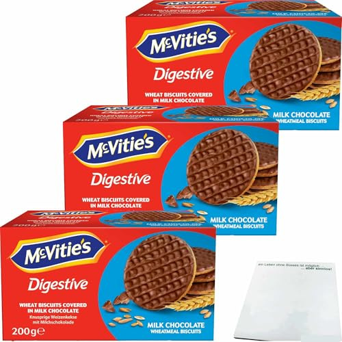 usy Bundle für McVitie's Digestive Milk Chocolate 3er Pack (3x200g Packung) + usy Block