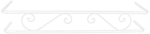 CM Garden - Balconcillo Extensible para Macetas, Portamacetas Ventana, Protector de Macetas, Soporte Exterior para Macetas y Plantas | Acero Lacado | Incluye Tornillería (Blanco, 62-101 cm)