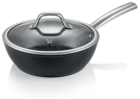 Tescoma President tiefe Bratpfanne Schmorpfanne mit Deckel, Durchmesser 24 cm, spülmaschinenfest - 602634