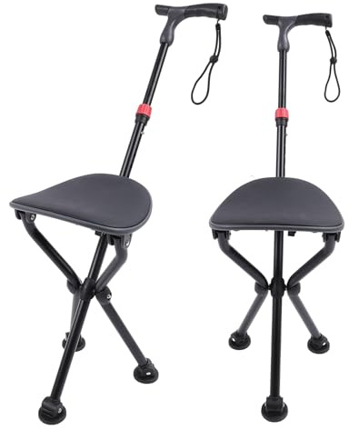 SIXRUN Klappbarer Stativhocker, Leichter Tragbarer Angelstuhl, Stabile Unterstützung, PVC-PU-Ledermaterial