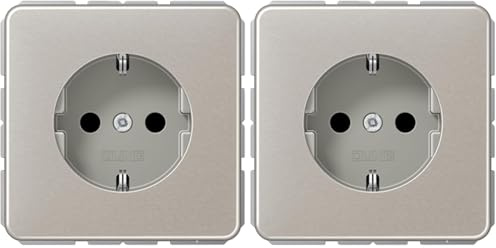 Jung 1520 PT Schuko Steckdose 16 A 250 V Serie CD platin (Packung mit 2)