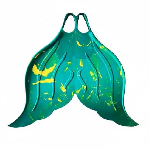 SZLIFE Monofin Nuoto Monopinna Sirena Silicone Grandi Movimento Sinuoso Aiuto Allenamento Adatta Piscina Foto Sottacqua Giochi Mare , Blu Oceano , 36-37