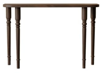 Console en Bois Massif Meuble d'Entrée Étroit Table d'Appoint Rectangulaire | Gain de Place Rangement Compact avec Bords Arrondis Derrière Canapé pour Couloir Foyer et Salon