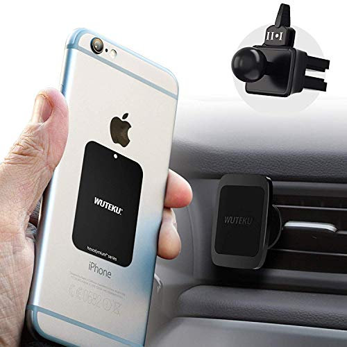 WUTEKU Support magnétique de Voiture pour téléphone avec aimants pour téléphones comme Samsung S8 et S8 Plus, iPhone XR, XS, X 8, 7 et 7 Plus, Galaxy S8 et S8 Plus - Grille de Ventilation