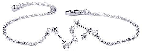 BOCHOI Löwe Sternzeichen Armbänder für Damen Mädchen, Mama Tochter - Freundin Geschenk Geburtstag Armband, Silber