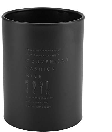 Tenedor del utensilio de cocina, Organizador de utensilios de cocina de estilo del norte de Europa, Organizador de palillos, tenedor y cuchara para encimera, Decoración de cocina, 3.9x 5.1(negro)