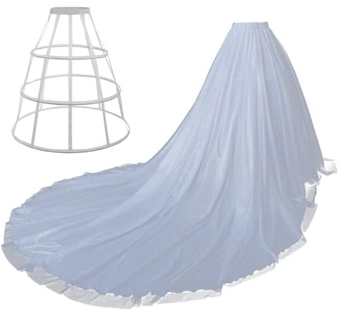 GRACEART Wedding Lady Gonna Lunga in Tulle da Puffy Vintage da Donna Gonne (Bianco)