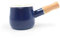 Jmahm - Petite casserole à lait anti-adhésive en émail avec poignée en bois émaillé - Facile à nettoyer - Bleu