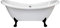 Milano Legend White 1750mm x 730mm Double Ended Freestanding Slipper Bath Black Claw Feet