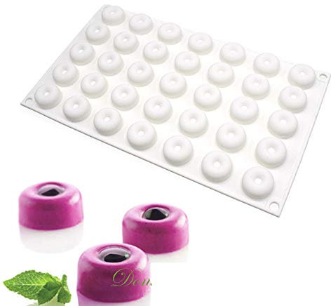 XiaoShenLu stampi silicone cuore per Cioccolato Torta Gelatina Cubetti di Ghiaccio, 35 Fori a Pulsanti