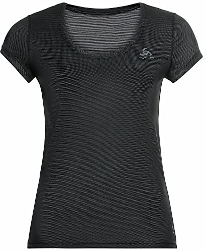 Odlo Damen Active F-dry Light Funktionsunterwäsche Kurzarm Shirt, Schwarz, S EU