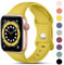 CeMiKa Kompatibel mit Apple Watch Armband 45mm 46mm 44mm 42mm 49mm, Ersatz Silikon Sport Armbänder Kompatibel mit iWatch Armband Series 10 9 8 7 6 5 4 3 2 1 SE, Damen Herren, Mango Gelb