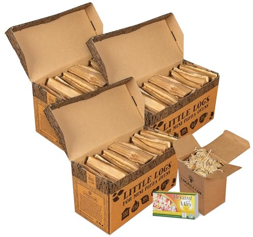 Logpile - Kiln Dried Beech Hardwood Little Logs (Starter Kit) | Perfect for Any Pizza Ovens, Fire Pits & Stove | Wood-Fired Cooking | Quick Lighting & High Heat | Hand-Packed, Eco-Friendly