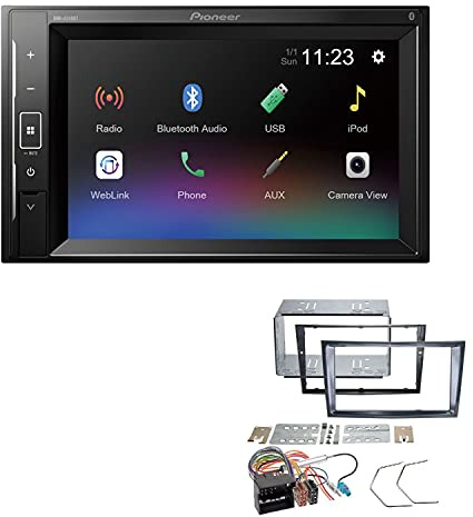 Pioneer DMH-A240BT 2-DIN Autoradio Bluetooth USB passend für Opel Corsa D 2006-2014 Stealth Black ohne Canbus
