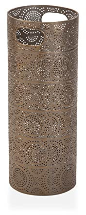 Versa Fox Schirmständer für Eingang, Raum oder Halle, moderner Schirmhalter, Maßnahmen (H x L x B) 48 x 20 x 20 cm, Metall, Farbe: Braun