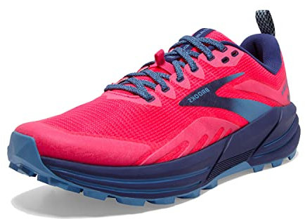 Brooks Damen Cascadia 16 Laufschuh, Pink Flossen Cobalt, 35.5 EU