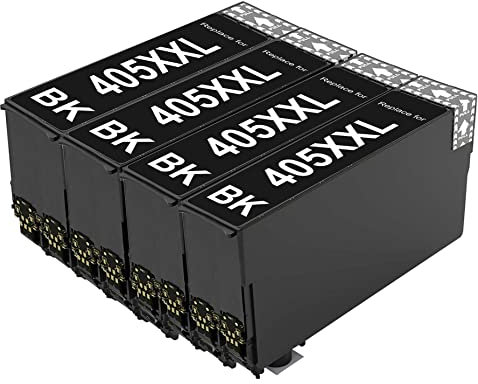 Printing Saver 4X SCHWARZ Druckerpatronen kompatibel für 405XL 405 XL WorkForce Pro WF-3800 WF-3820DWF WF-3825DWF WF-3830DWTF WF-4800 WF-4820DWF WF-4825DWF WF-4830DTWF WF-7310DTW WF-7803