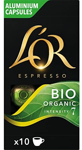 L'OR L Or Espresso Bio organic intensité 7 - La boite de 10 capsules - 52g