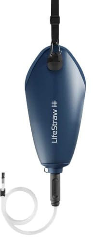 LifeStraw Peak Series - Système de filtre à eau par gravité compact 3l - pour les voyages, le camping, la randonnée et les voyages, Mountain Blue (bleu)