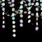 Runde Papier Girlande Bunt, RosyFate 4M Schillernde Silber Girlande, Punkte Kreis Girlande, Banner Geburtstag Kinder, Hängend Party Dekoration Girlanden (Circle)