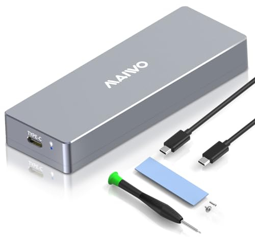 MAIWO USB 3.2 Gen2x2 Type C External Hard Drive Enclosure for 12+16 PIN MacBook AHCI SSDs with Aluminum Alloy Case, Transmisson max 20Gbps
