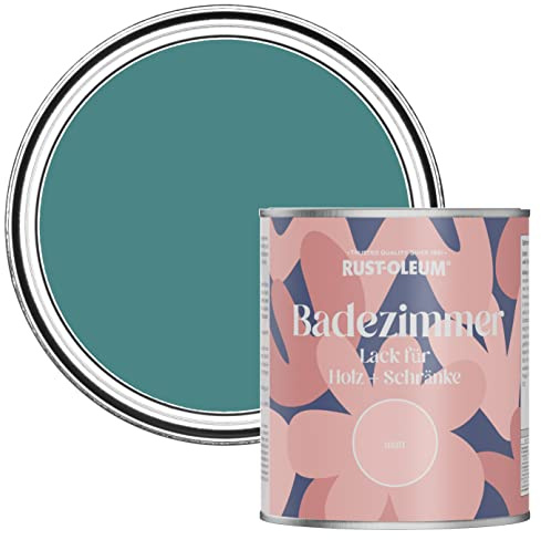 Rust-Oleum Green Moisture Resistant Bathroom Wood and Cabinet Paint in Matt Finish - PEACOCK SUIT 750ML