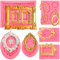 Elsjoy 6 Stück Bild Frame Silikon Fondant Formen, rosa Kuchen Form Vintage Foto Frame Fondant Form für Kuchen dekorieren, Zucker, Schokolade, Butter, Barock Stil
