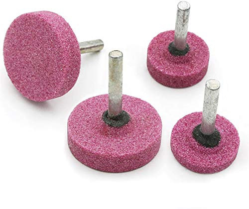 10 x Pinke Schleifscheiben 6mm T-Shaped Shank, 25mm / 30mm / 40mm Schleifstein Polierscheibe für Rotierende Werkzeuge