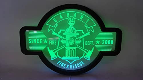 zouwii Feuerwehrmann Leuchtreklame, Feuerwehrmann Geschenk Für Ihn, Feuerwehrmann Led Schild, Feuerwehrmann Vatertagsgeschenk, Feuerwehrmann Geschenk Personalisiert