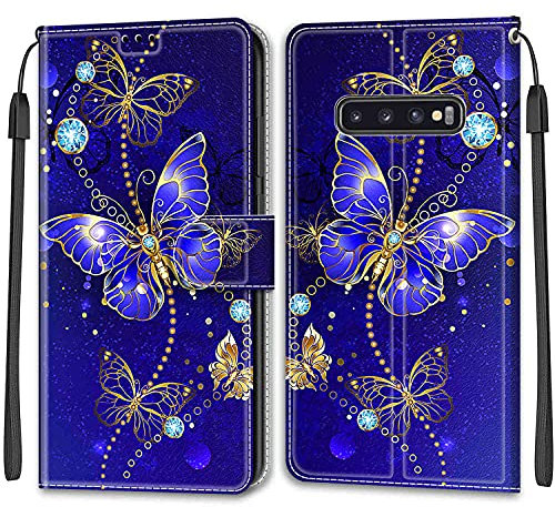 TOMYOU Case for Samsung Galaxy S10, Premium Pattern Design Leather Wallet Flip Case Cover Magnetic Closure Compatible with Samsung Galaxy S10