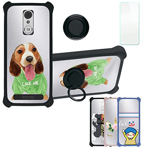 Aroepurt Hülle Für Peaq PSP 400 hülle Kompatibel mit Peaq PSP 400 Hülle Case Handyhülle Schutzhülle Cover [Mit 9H Härte HD Schutzfolie] PC + Silikon Ständer DYH-SSG