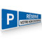 DECOHO - Panneau de signalisation pour parking · Parking réservé · Personnalisable - 48 x 10 cm - Bleu