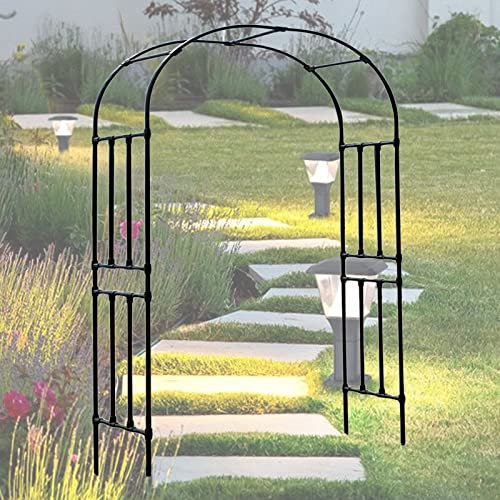 Verstärkter Gartenbogen, Rosenbogen-Pergola-Laube im Freien, Pflanzenkletterregal, wetterfest, einfach zu montieren, zum Klettern von Weinreben, Blumen, Gemüse, Hochzeitsblumenständer