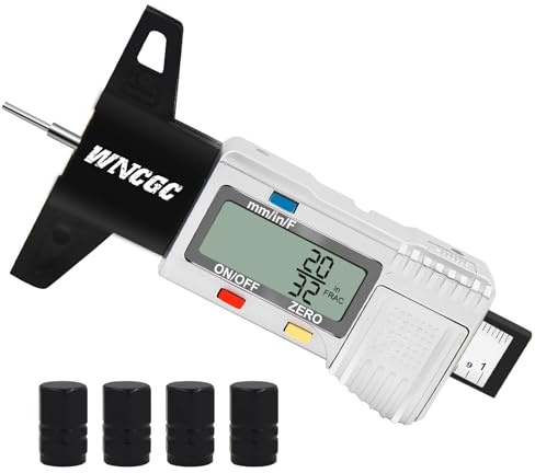 WNCGC 3 Modes Digital Tire Tread Depth Gauge, Tire Depth Gauge with Fractional Inch, Decimal Inch and Millimeter for Motorcycles, Cars, Trucks, Vans, SUV