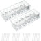 2 Stück Kabel Aufbewahrungsbox,ZCXG Transparent Kabel Organizer Box,Kabel Organizer Box 8 Fächer,Cable Management Box mit 20 Kabelbindern, für Schreibtisch Aufbewahrung, Büro, Heimgebrauch