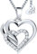 Herzkette Silber 925 / Gold vergoldet Halskette Damen Ich Liebe Dich Kette Silberkette Herzanhänger Herz Schmuck Geschenke Frauen Freundin Geburtstag Hochzeitstag Jahrestag Liebesbeweis Liebesgeschenk