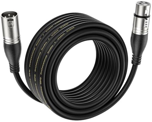 EBXYA XLR Cable XLR Male to Female Cable 10M Microphone Cable 3-Pin Balanced DMX Cable XLR Patch Cable