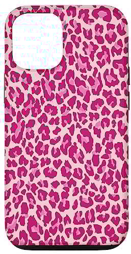 iPhone 12/12 Pro Pink Leopard Cheetah Print Phone Case Animal For Women Cute Case