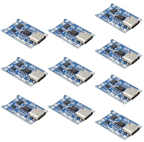 APKLVSR Pack of 10 USB C 5V 1A Charge Controller Lithium Li-ion Battery Charger Lithium Charging Module