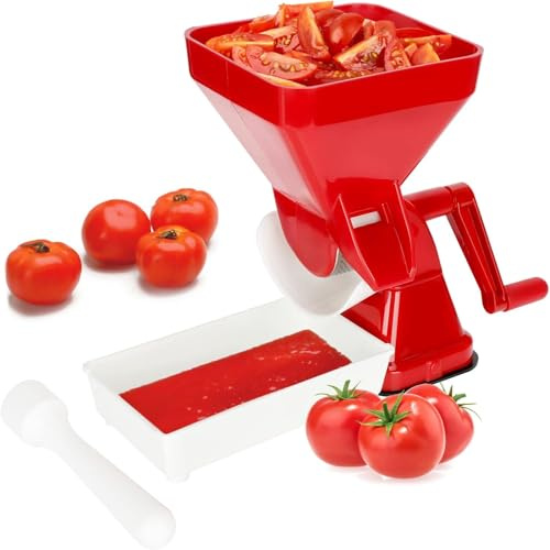 Colador de tomate, prensa de tomate, exprimidor manual de salsa de tomate, colador de alimentos para frutas y verduras, herramienta de cocina para salsas de pasta caseras