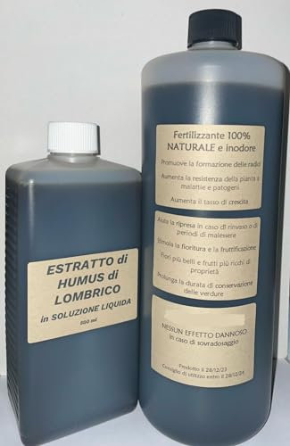 ESTRATTO di HUMUS di LOMBRICO in SOLUZIONE LIQUIDA - PRONTO all'USO (25 lt)