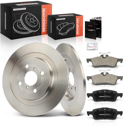 Frankberg Bremsensatz inkl. 2x Bremsscheiben + 4x Bremsbeläge Hinten | Kompatibel mit Yaris P9 P13 Charade VIII Yaris Kasten/Schrägheck P13 Replace# 044660D010