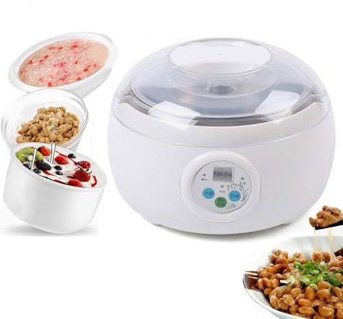 EEYZD Machine électrique Fermentation de vin de Riz de Yaourt Natto, yaourtière Intelligente à contrôle de température constante de 1,5 L, pour Machine à Fromage Domestique en Acier Inoxydable