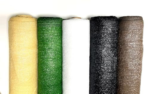 Mugar- Malla de Sombreo 90g/m2-85-90% de Ocultación- Lonas para Sombra y separación parcelas (Negro, 1x10m)