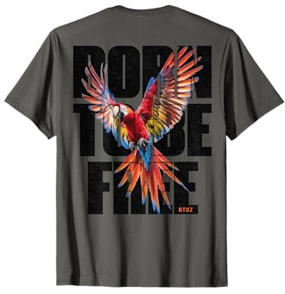 Hip Hop Y2K Vintage Urban Streetwear Backprint Ara Papagei T-Shirt