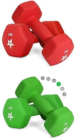 Yes4All Combo Hex Neopren Hanteln Gewichte für Krafttraining, Yoga, Pilates - Kurzhanteln 2er Set, Dumbbells für Frauen und Männer